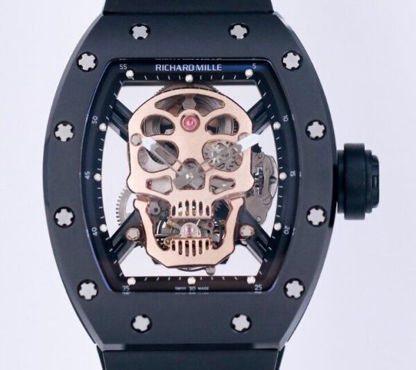 JB Factory Richard Mille RM052 Rose Gold Skull Watch