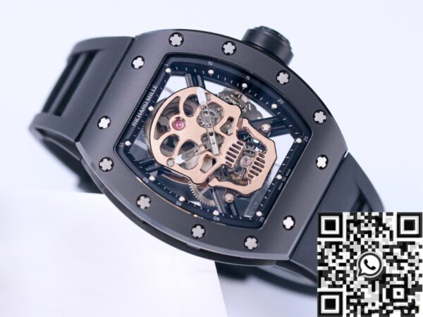 JB Factory Richard Mille RM052 Rose Gold Skull Watch