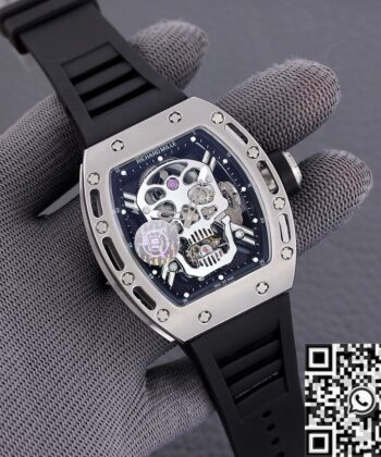 Richard Mille RM052 Replica White Carbon Fiber Case JB Factory