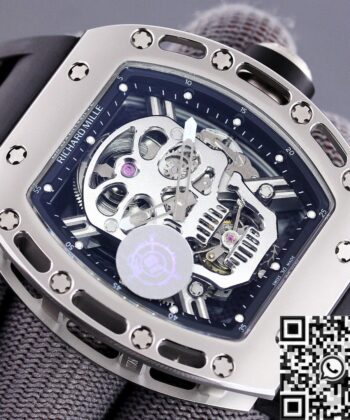 Richard Mille RM052 Replica White Carbon Fiber Case JB Factory