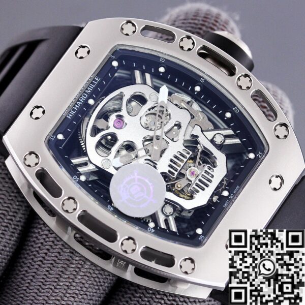 Richard Mille RM052 Replica White Carbon Fiber Case JB Factory