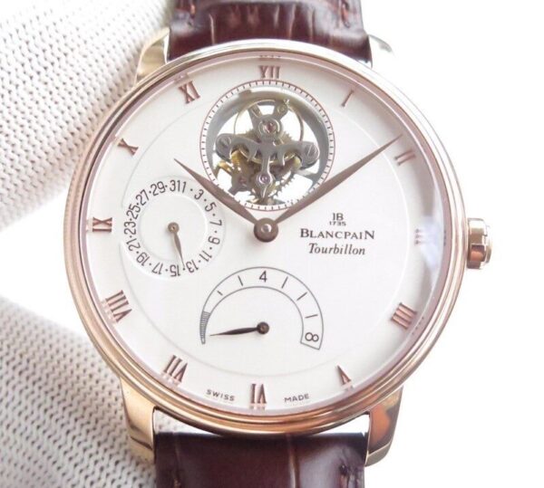 Blancpain Villeret Tourbillon Watch 6025-3642-55B Size 42.5mm