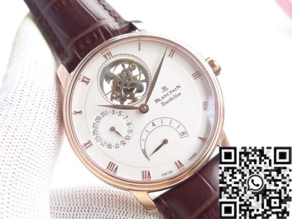 Blancpain Villeret Tourbillon Watch 6025-3642-55B Size 42.5mm