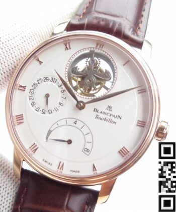 Blancpain Villeret Tourbillon Watch 6025-3642-55B Size 42.5mm