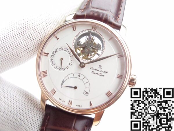 Blancpain Villeret Tourbillon Watch 6025-3642-55B Size 42.5mm