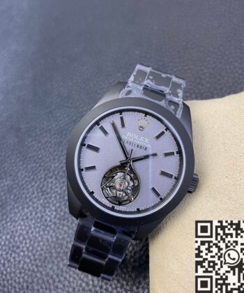 JB Factory Milgauss Watch Rolex Label Noir M116400 Tourbillon