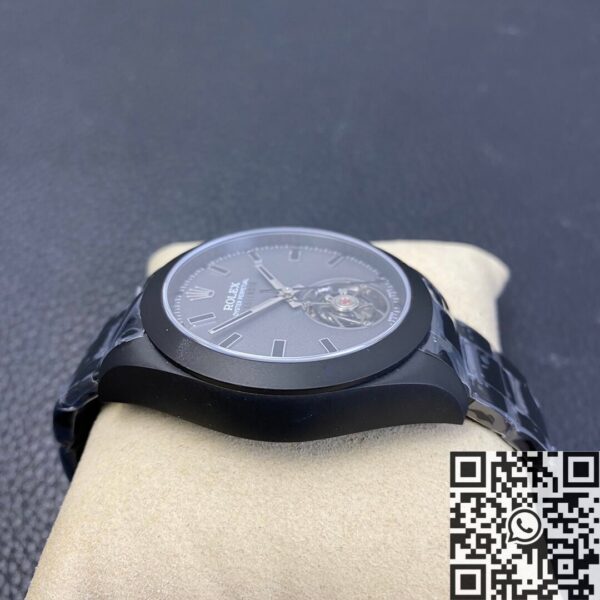 JB Factory Milgauss Watch Rolex Label Noir M116400 Tourbillon