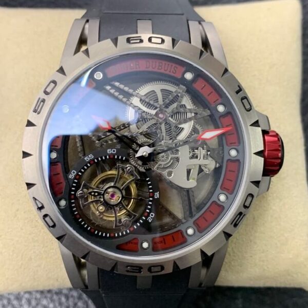 Roger Dubuis Excalibur RDDBEX0622 Tourbillon Red Skeleton Dial