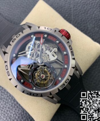 Roger Dubuis Excalibur RDDBEX0622 Tourbillon Red Skeleton Dial