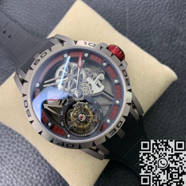 Roger Dubuis Excalibur RDDBEX0622 Tourbillon Red Skeleton Dial