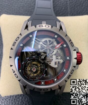 Roger Dubuis Excalibur RDDBEX0622 Tourbillon Red Skeleton Dial