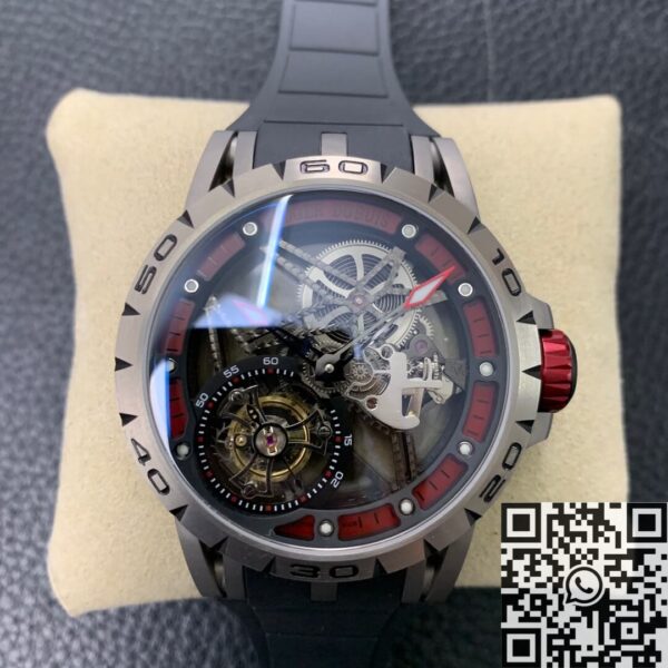 Roger Dubuis Excalibur RDDBEX0622 Tourbillon Red Skeleton Dial