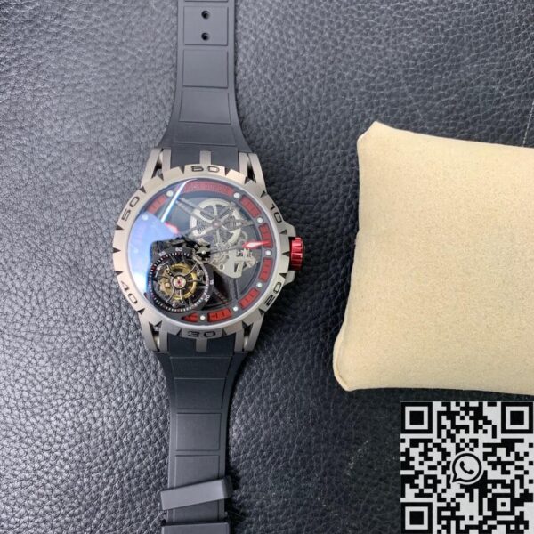Roger Dubuis Excalibur RDDBEX0622 Tourbillon Red Skeleton Dial
