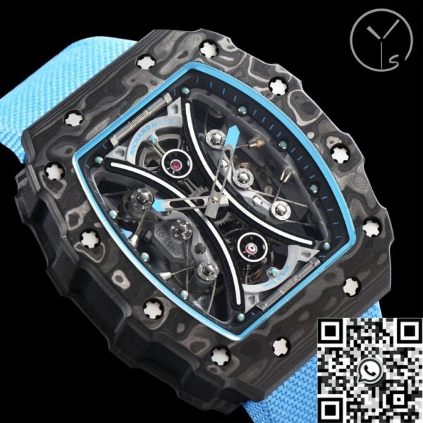 YS Factory Richard Mille RM53-01 Tourbillon Blue Nylon Strap