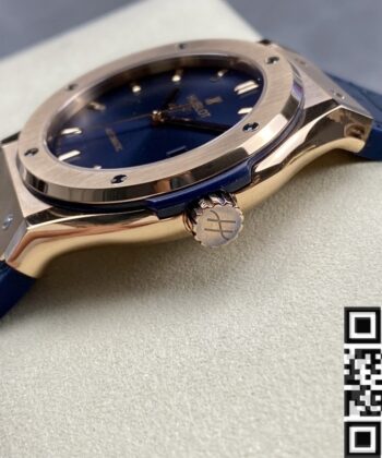 Hublot Classic Fusion Ultra Thin 511.OX.7180.LR 18K Gold Blue