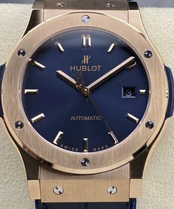 Hublot Classic Fusion Ultra Thin 511.OX.7180.LR 18K Gold Blue