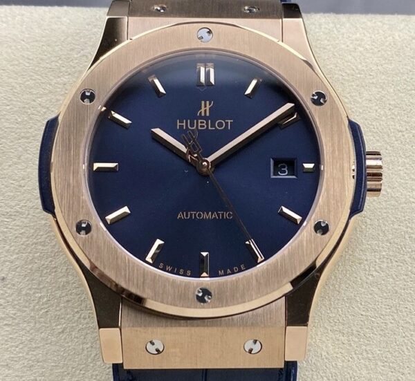 Hublot Classic Fusion Ultra Thin 511.OX.7180.LR 18K Gold Blue