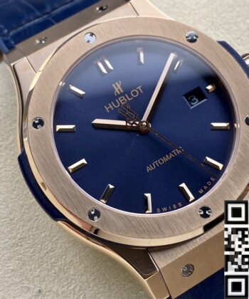 Hublot Classic Fusion Ultra Thin 511.OX.7180.LR 18K Gold Blue