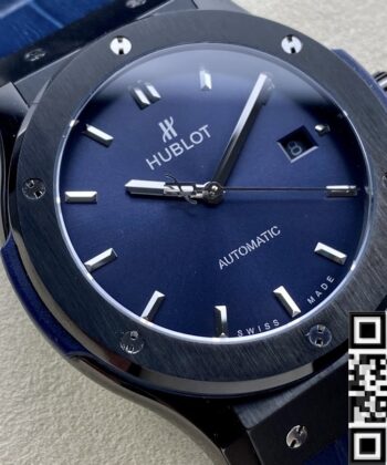 Hublot Classic Fusion Men's​ 511.CM.7170.LR Black Ceramic Blue