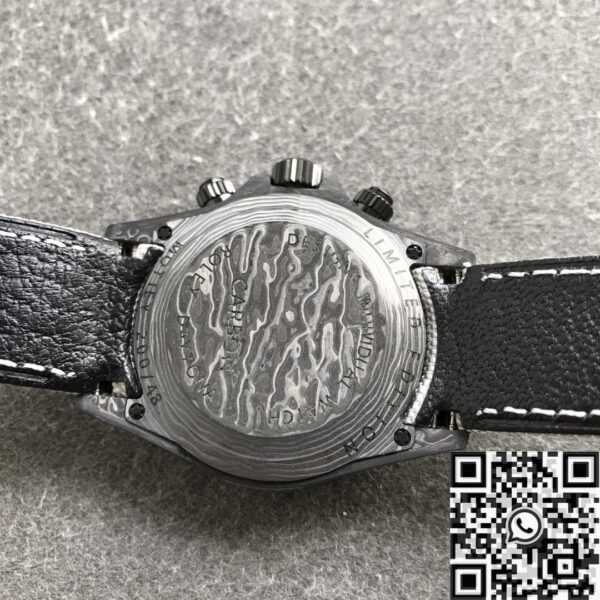 JH Custom Daytona Rolex Carbon Fiber Case White Dial Watch