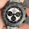JH Custom Daytona Rolex Carbon Fiber Case White Dial Watch