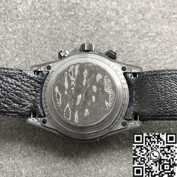 JH Custom Rolex Daytona Carbon Fiber Case Panda Dial Watch