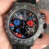 JH Custom Daytona Watch Rolex Carbon Fiber Case Color Dial