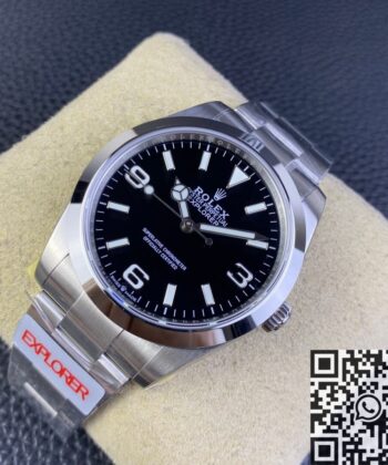 JVS Factory Explorer Rolex M224270-0001 Black Dial Watch
