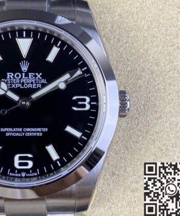 JVS Factory Explorer Rolex M224270-0001 Black Dial Watch