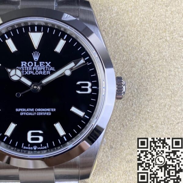JVS Factory Explorer Rolex M224270-0001 Black Dial Watch