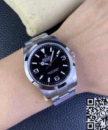 JVS Factory Explorer Rolex M224270-0001 Black Dial Watch
