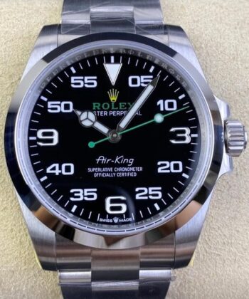 JVS Factory Air-King Rolex M116900-0001 Black Dial Watch