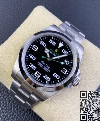 JVS Factory Air-King Rolex M116900-0001 Black Dial Watch