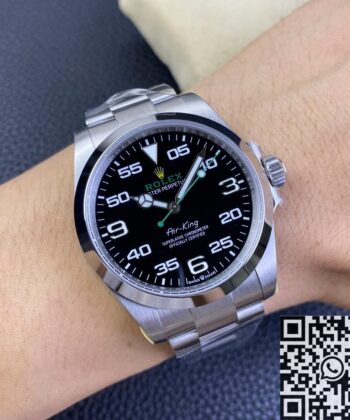 JVS Factory Air-King Rolex M116900-0001 Black Dial Watch