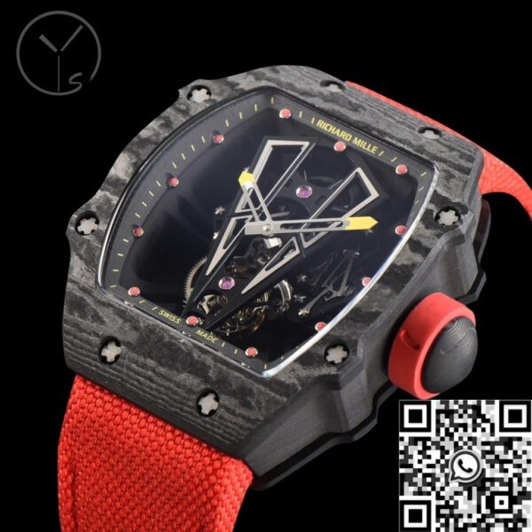 YS Factory Richard Mille Watch RM27-03 Tourbillon Black Carbon