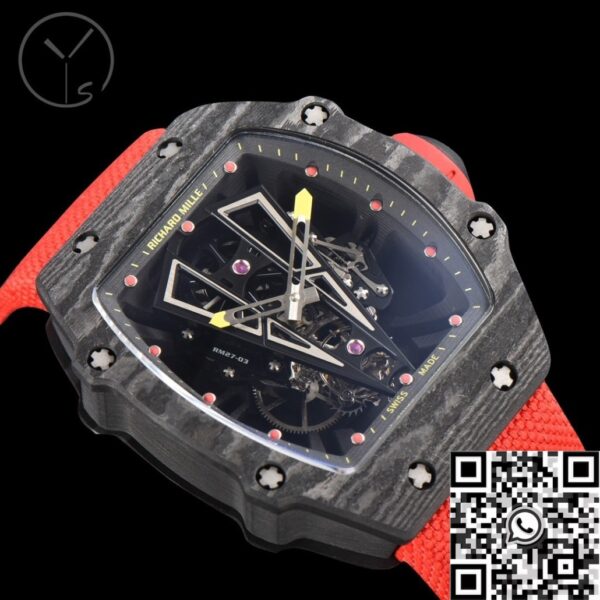 YS Factory Richard Mille Watch RM27-03 Tourbillon Black Carbon