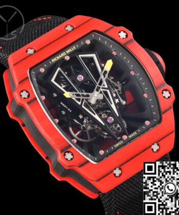 Richard Mille Replica Watch RM27-03 Tourbillon Red Carbon Fiber