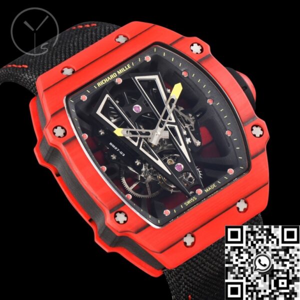 Richard Mille Replica Watch RM27-03 Tourbillon Red Carbon Fiber