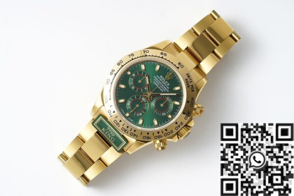 Green Daytona Rolex​ Cosmograph M116508-0013 Gold Watch