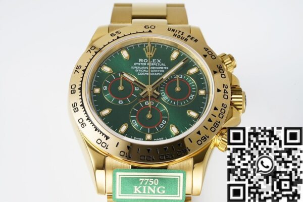 Green Daytona Rolex​ Cosmograph M116508-0013 Gold Watch