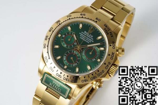 Green Daytona Rolex​ Cosmograph M116508-0013 Gold Watch