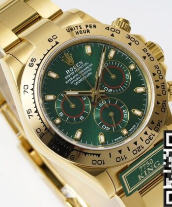 Green Daytona Rolex​ Cosmograph M116508-0013 Gold Watch