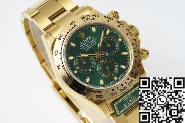 Green Daytona Rolex​ Cosmograph M116508-0013 Gold Watch