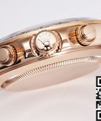 Black Dial Daytona Rolex M116505-0008 Rose Gold 904L Watch