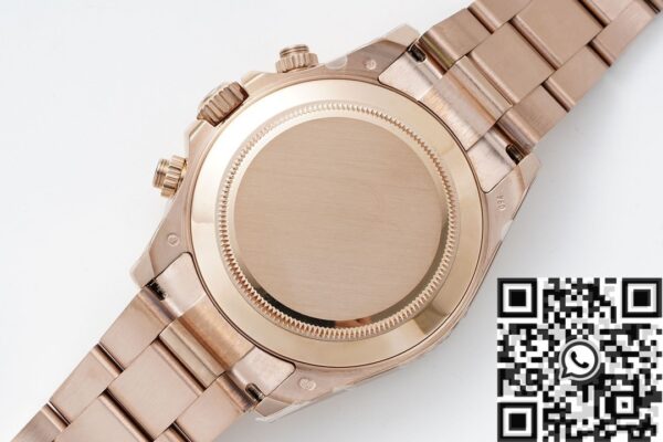 Black Dial Daytona Rolex M116505-0008 Rose Gold 904L Watch