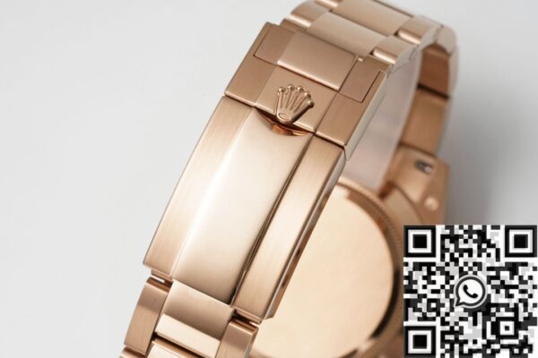 Black Dial Daytona Rolex M116505-0008 Rose Gold 904L Watch