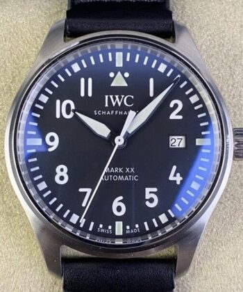 IWC Pilot IW328201 Black Leather Strap Watch M+ Factory