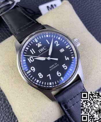IWC Pilot IW328201 Black Leather Strap Watch M+ Factory