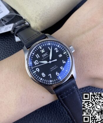 IWC Pilot IW328201 Black Leather Strap Watch M+ Factory
