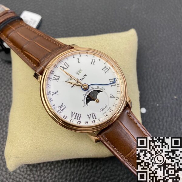 OM Factory Blancpain Villeret 6654 White Dial Size 40mm Watch